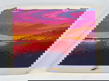 Abstract Sunset Over Water