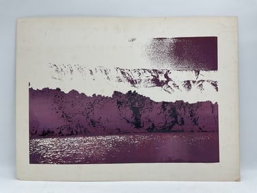 Abstract Mountain and Lake Landscape