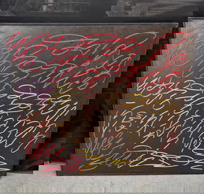 Large abstract painting by Charles Fuhrman, 1969