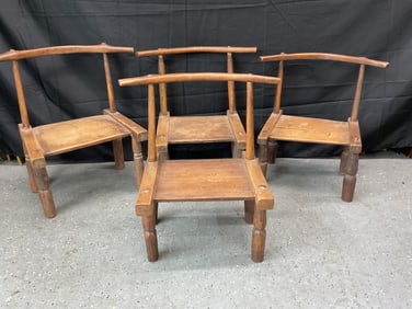 Antique African Baoule chairs