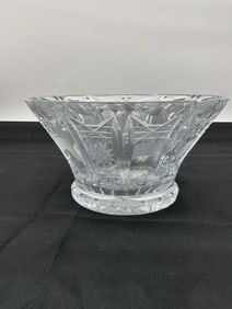 Cut Crystal Flared Bowl with Starburst Panels