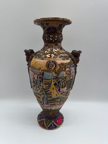 Japanese Satsuma-Style Moriage Vase