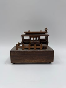 Wooden Train Music Box