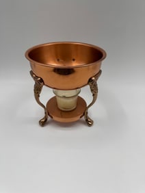 Copper Fondue Pot with Candle Warmer