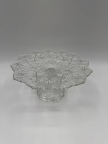 Pressed Glass Cake Stand