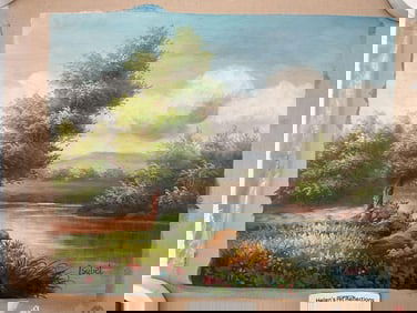 Tranquil Riverbank by Isabel Oil on Canvas