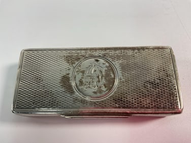 Rare Vintage Silver Asprey w/ Knife Vesta Case (Match Safe env 48)