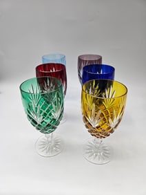 Fabergé Cut Crystal Goblets, Set of 6
