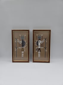 Navajo Sand Paintings – Framed Pair