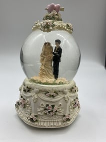 Bride and Groom Wedding Snow Globe