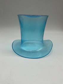Vintage Blue Top Hat Vase