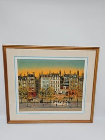 Paris Street Scene by Michel Delacroix – Limited Edition Lithograph