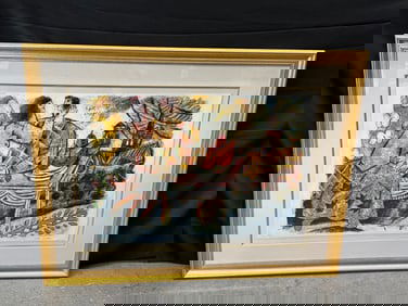 "Le festin d'Arlequin" by Theo Tobiasse (France, 1927-2012) Lithograph