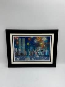 "Manhattan Celebration" by Alexander Chen (China, b.1952) Foil Etching with COA