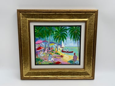 "Petite Marche A ste. Anne" by Jean Claude Picot (France, 1930-2022) Serigraph With COA