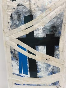 Abstract Composition with Tape Overlay by Carlos Felix (Mexico, B. 1981)