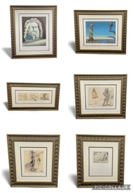 Set of 6 Destino Suite Lithographs by Salvador Dali and Signed by Roy Disney W/COA