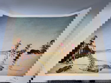 Salvador Dali Lithograph - Surrealist Figures with Tuba, Signed & Numbered