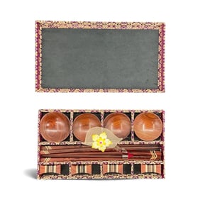 Wooden Bowl and Chopstick Gift Set