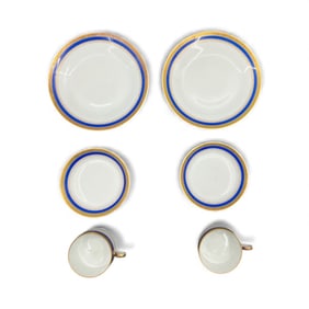 Richard Ginori Italian Porcelain Cup and Saucer Set (2 Sets)