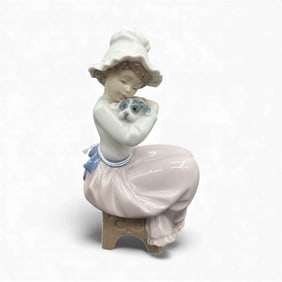 Nao by Lladro Girl with Puppy Figurine