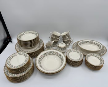Noritake Ivory China Miyoshi 7194 Dinnerware Set (62 Pieces)