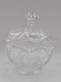 American Brilliant Cut Glass Bowl with Lid