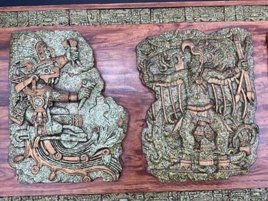 Zarebski Mayan Aztec Carved Morelo - Michael Anthony Zarebski (Polish, 1960's)