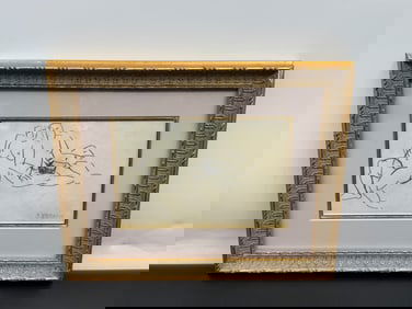 " Study of Two Nudes" by David Burliuk ( Ukraine, 1882-1967) Pencil Drawing