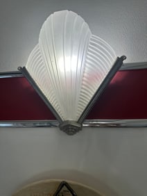 Pair of French Art Deco Petitot Glass Sconces