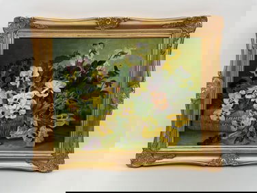 Green flowers by Paul de Longpré