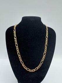 10 kt Gold Figaro Chain Necklace