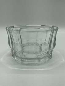 Vintage Clear Glass Octagonal Bowl