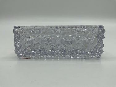 Small Rectangular Pressed Glass Trinket Dish