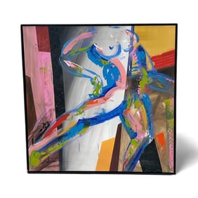 "I Saw Her Standing There" by Alfred Gockel (German, b.1952) Original acrylic on canvas