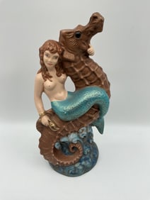 Vintage Mermaid and Seahorse Figurine