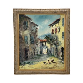 European Village Street Scene by Peters