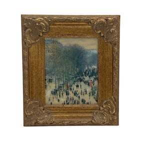“Boulevard des Capucines?? After Claude Monet — Artist-Enhanced Brushstrokes Reproduction