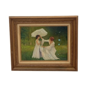 Mother and Daughter in Meadow by Bertha Kaplan