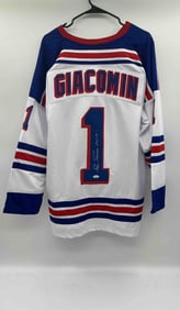 Ed Giacomin Autographed New York Rangers Jersey