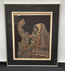 Joel Zaretsky "The Shofar" Mixed Media Artwork