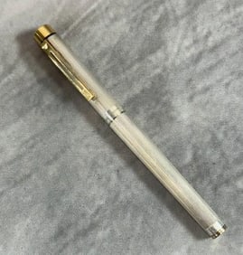 Sterling Silver Targa Sheaffer Fountain Pen and Case