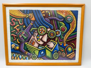 "Sueno Infantil No. 1" by Alfredo Sosabravo (Cuba, b.1930) Lithograph