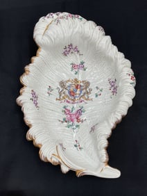 Meissen Porcelain Leaf-Form Dish
