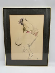 Abstract Ink Drawing, Signed