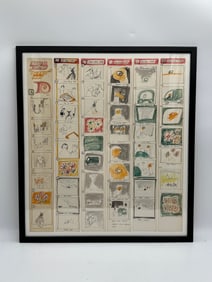 Abstract Grid Drawing, Framed