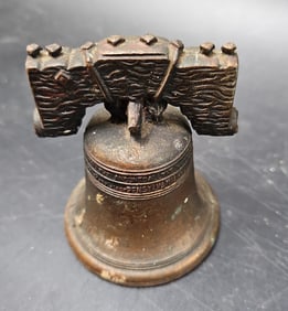 Vintage Cast Metal Liberty Bell Souvenir