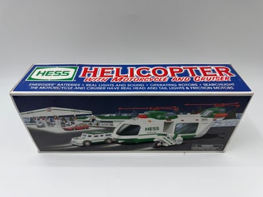 Hess Helicopter with Motorcycle and Cruiser (1994)