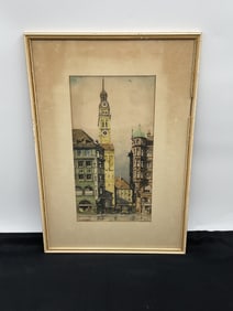 Traugott Hermann Rüdisühl "Munchen" Framed Print