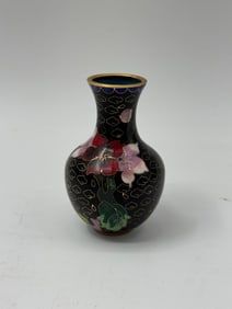 Small Cloisonné Vase with Floral Design
